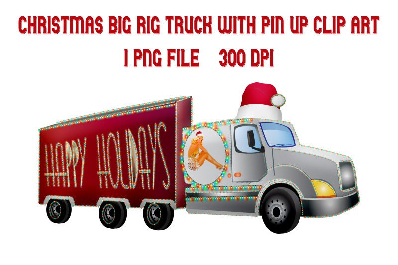 christmas-big-rig-truck-with-pin-up-girl