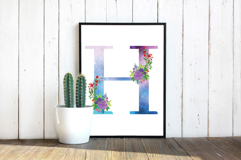 blue-purple-watercolor-floral-alphabet-and-numbers