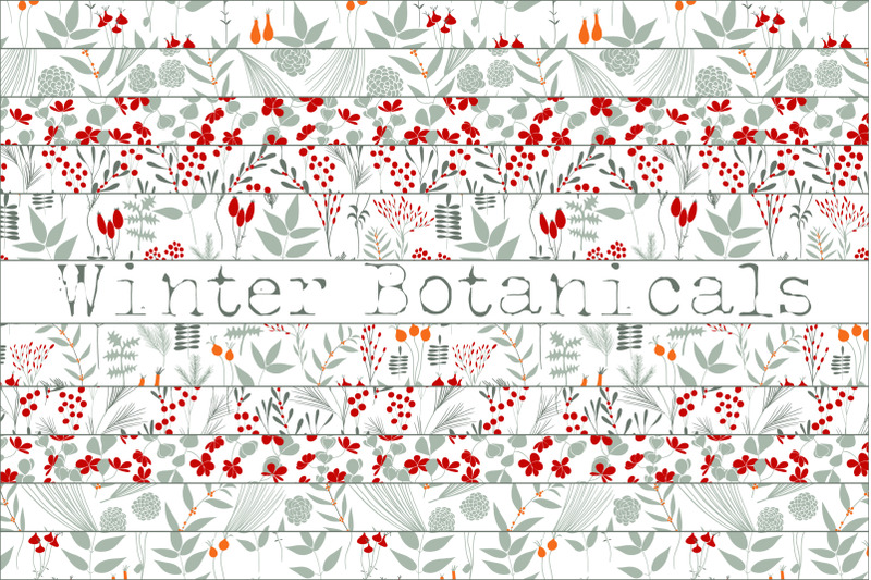 winter-botanicals-seamless-patterns