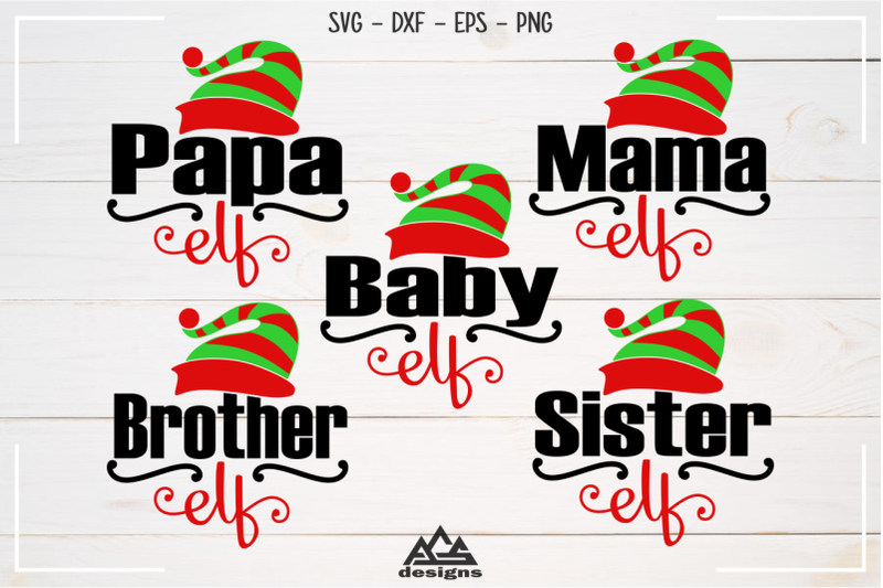 elf-christmas-family-svg-design
