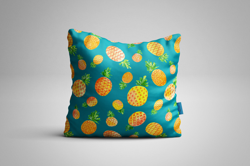 watercolor-pineapples