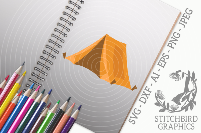 Camping Tent SVG, Silhouette Studio, Cricut, Eps, Dxf, AI, P By