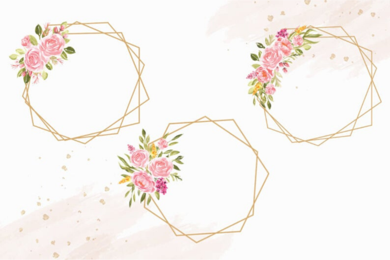 frames-with-pink-watercolor-peonies