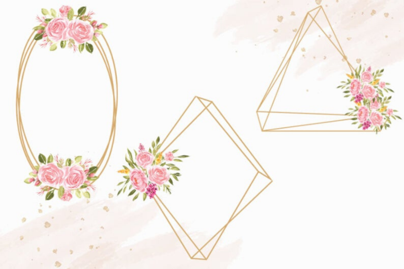 frames-with-pink-watercolor-peonies