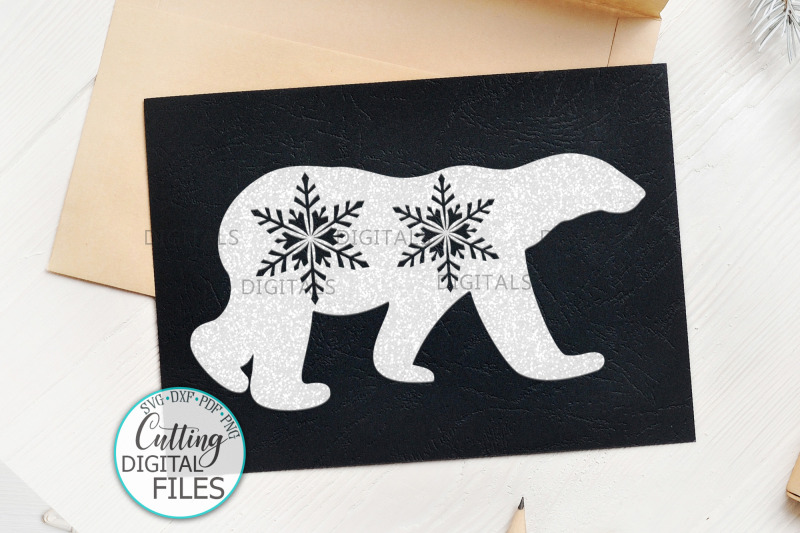 polar-buffalo-plaid-christmas-bear-paper-laser-cut-template-svg-pdf