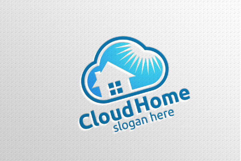 real-estate-logo-with-home-and-cloud-hosting