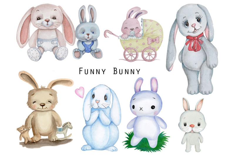 watercolor-funny-bunny
