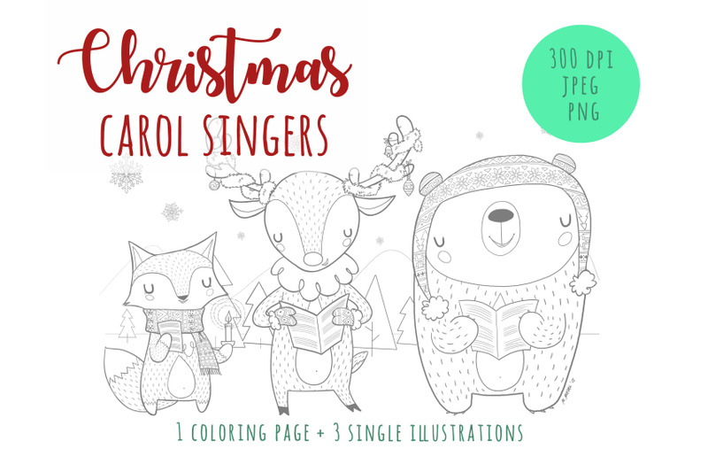 carol-singers-coloring-pages-digital-stamps