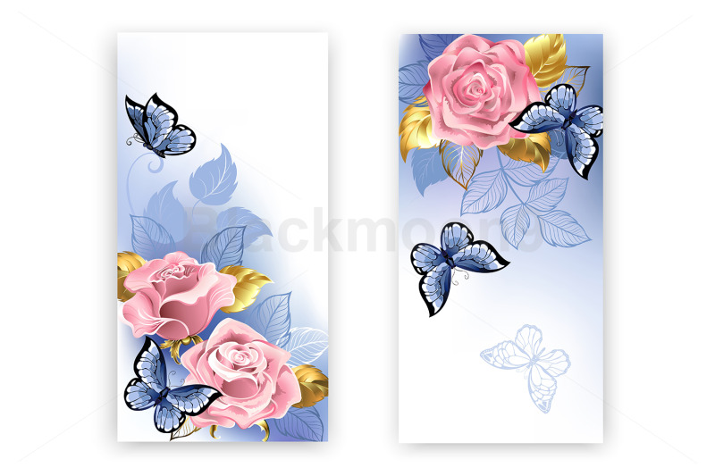 two-banners-with-pink-roses