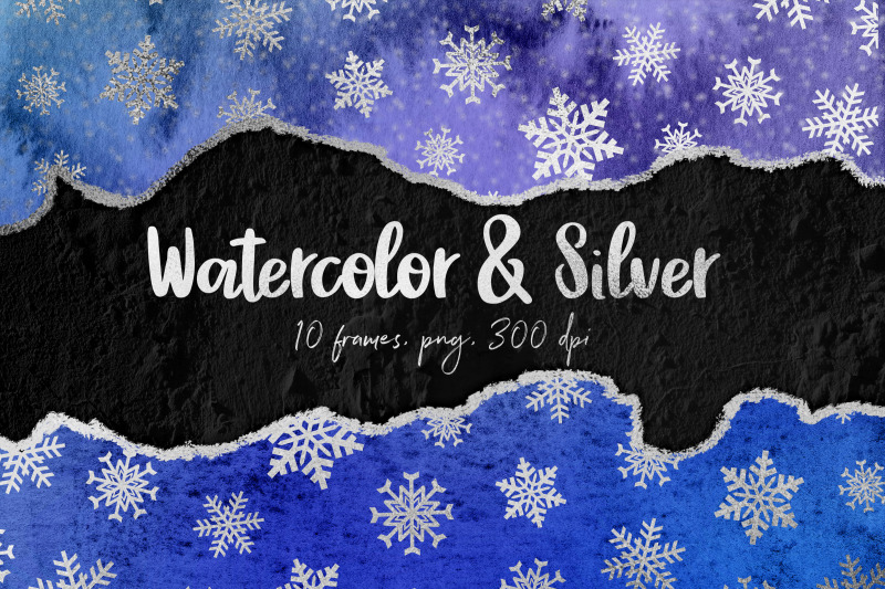 watercolor-amp-silver-winter-borders