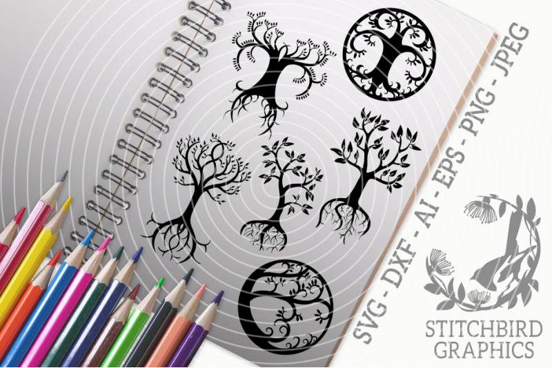 trees-with-roots-bundle-svg-silhouette-studio-cricut-eps