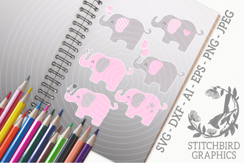 cute-elephant-bundle-pink-svg-silhouette-studio-cricut
