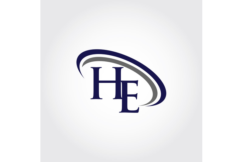 monogram-he-logo-design