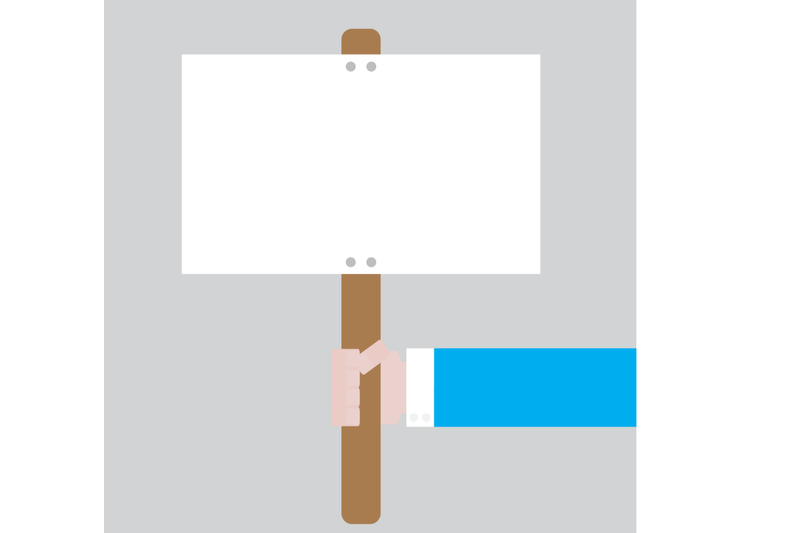 blank-banner-in-hand-protest-vector