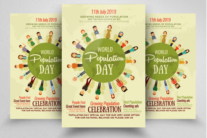 world-population-flyer-poster-template