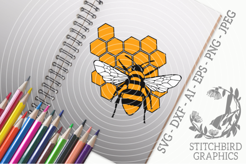 bumblebee-honeycombsvg-silhouette-studio-cricut-eps-dxf-ai-png
