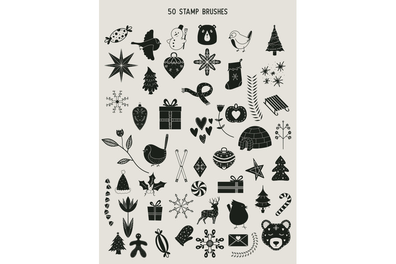 50-procreate-winter-holiday-christmas-stamp-brushes