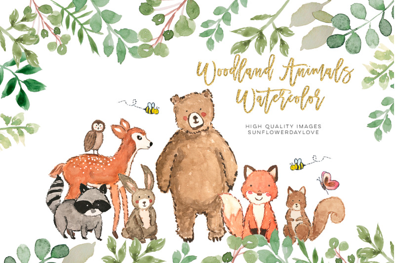 nursery-woodland-watercolor-clip-art-bear-clipart-owl-clip-art