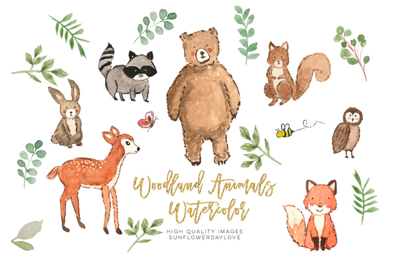 nursery-woodland-watercolor-clip-art-bear-clipart-owl-clip-art