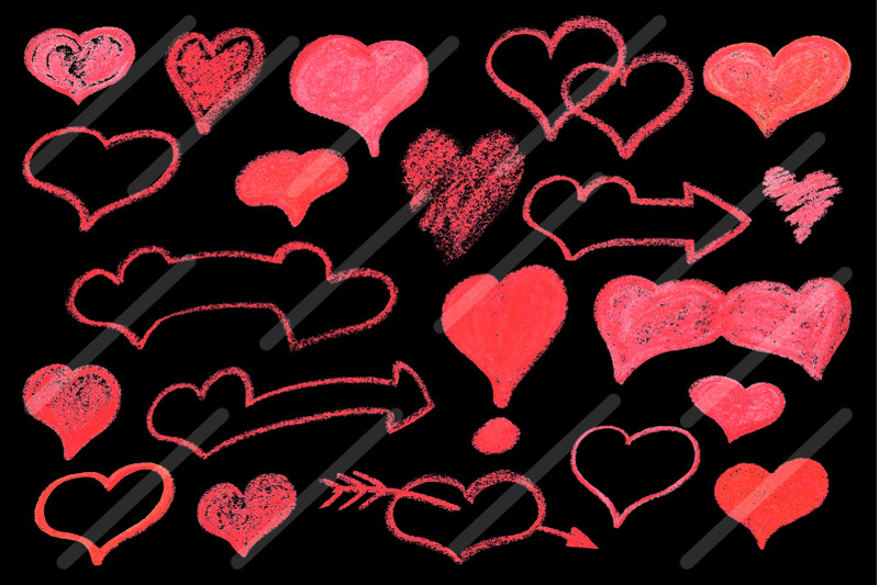 st-valentine-hearts-crayon-or-chalk-handdrawn-clipart