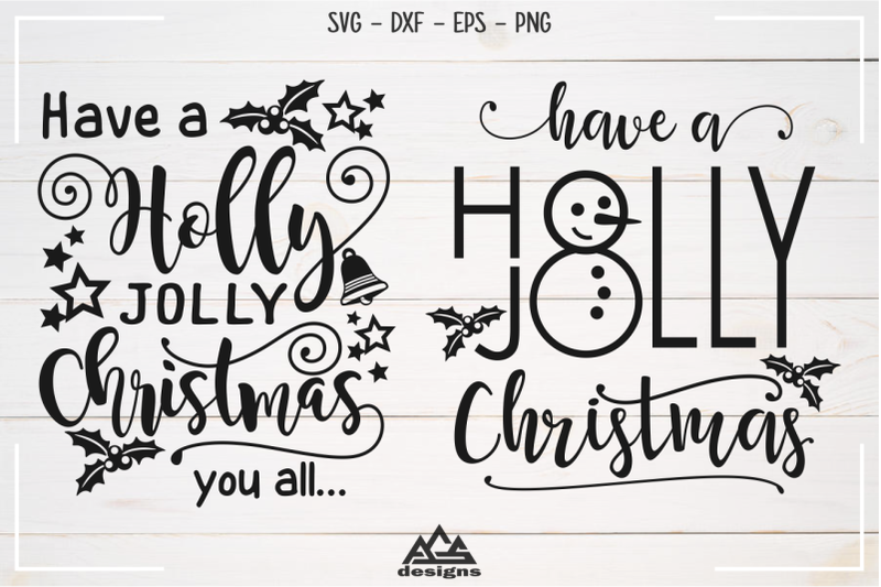 holly-jolly-christmas-svg-design
