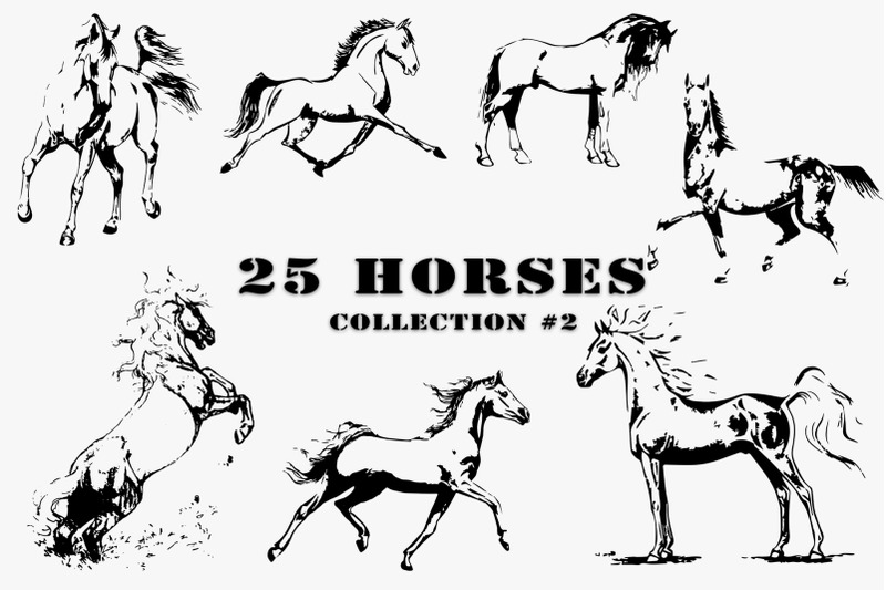 hand-drawn-horse-collection-2-vector