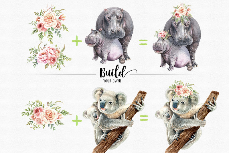 watercolor-mom-and-baby-animals