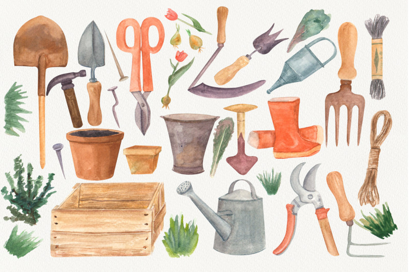 garden-tools-watercolor