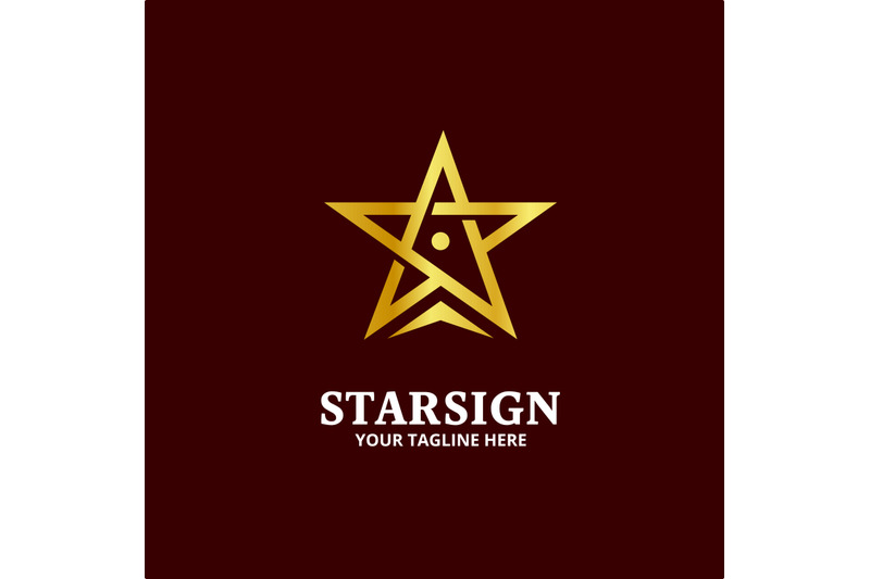 gold-star-sign-logo-vetor