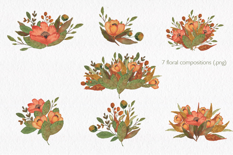 watercolor-floral-set-terracotta-autumn