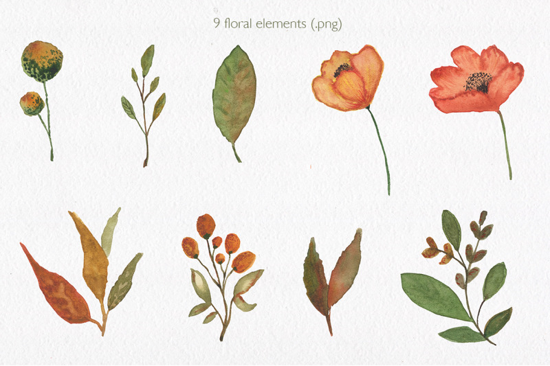 watercolor-floral-set-terracotta-autumn