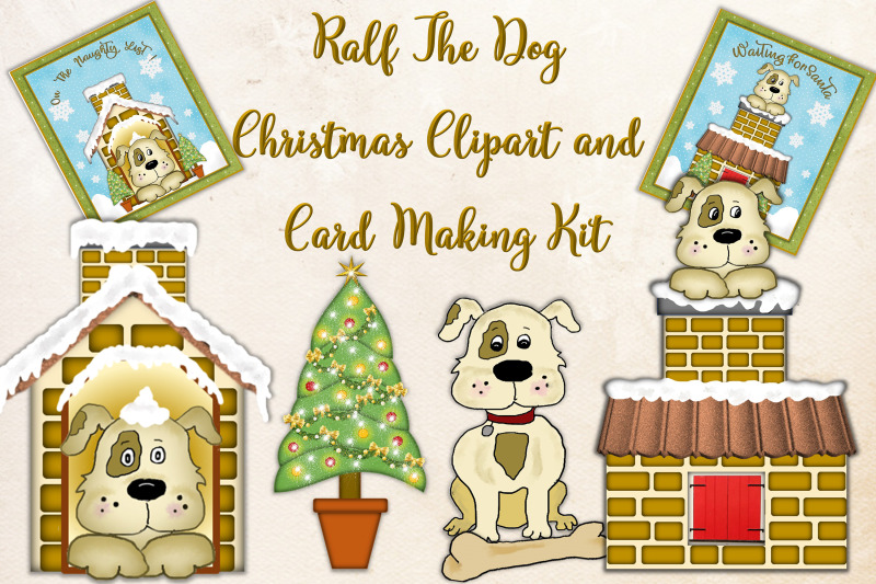 cute-dog-clipart-bundle-with-christmas-card-making-kit