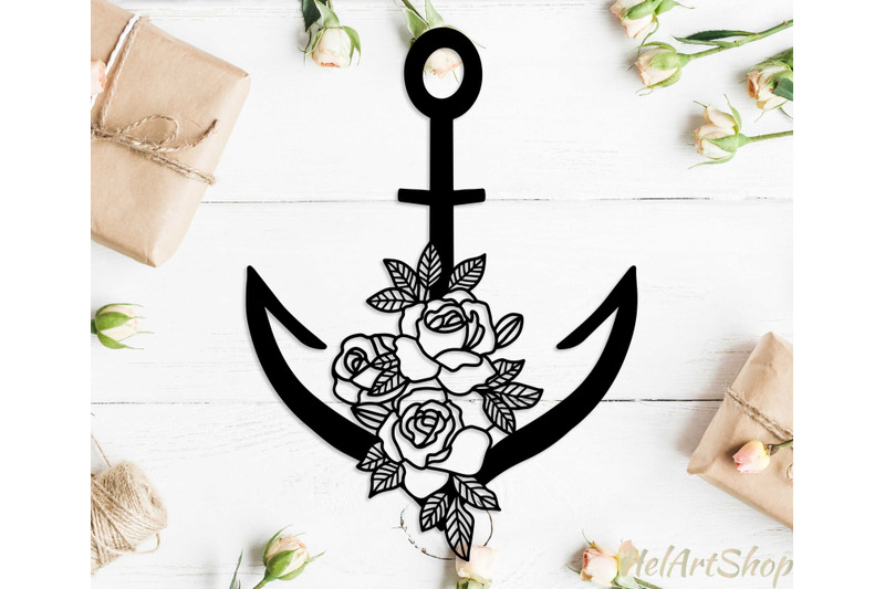 anchor-svg-floral-design-cut-file