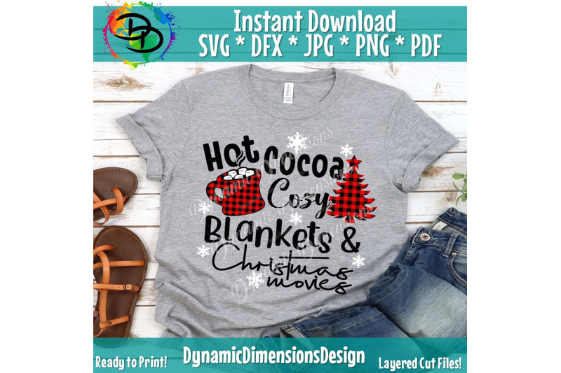 Download Christmas SVG, Hot Cocoa, Christmas Movies, blanket ...