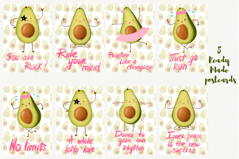 avocado-characters-clipart