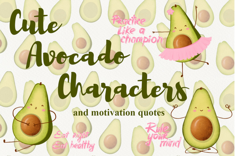 avocado-characters-clipart