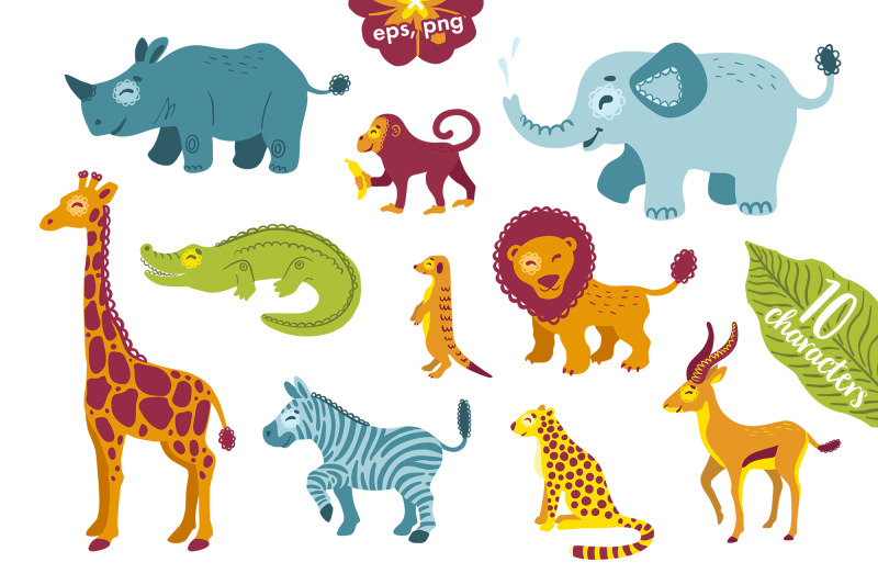 african-animals-clip-art-and-alphabet