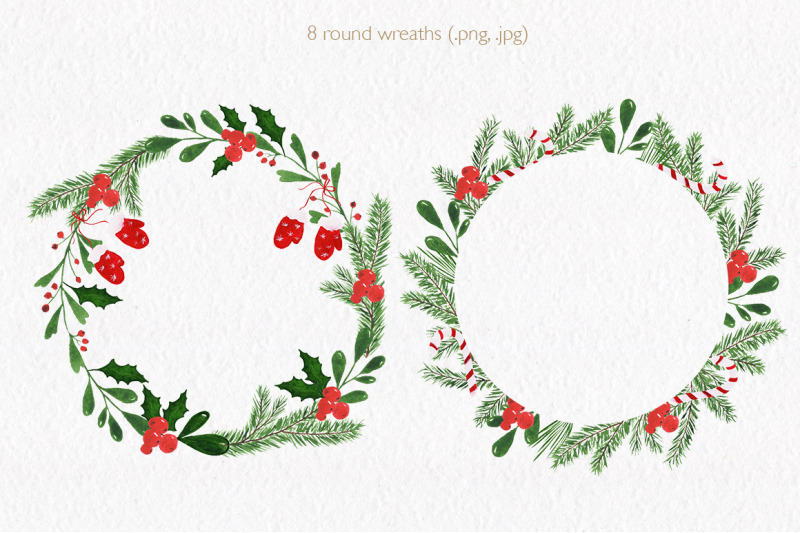 christmas-watercolor-collection-hand-drawn-illustrations