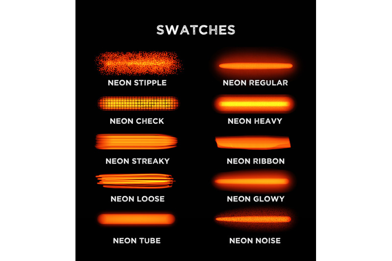 Procreate Neon Light Brushes By Seamless Team TheHungryJPEG