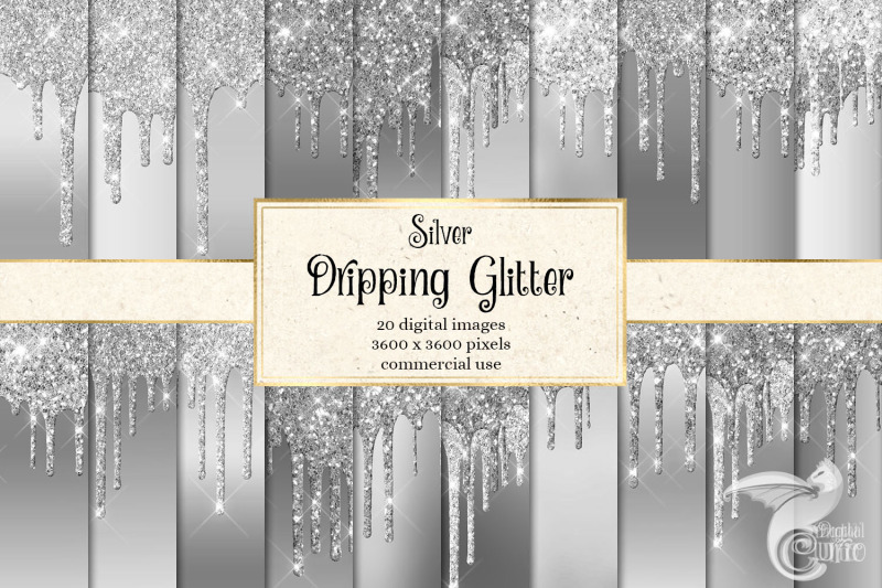 silver-dripping-glitter-digital-paper