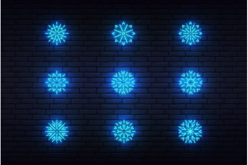 snow-neon-vector-icons