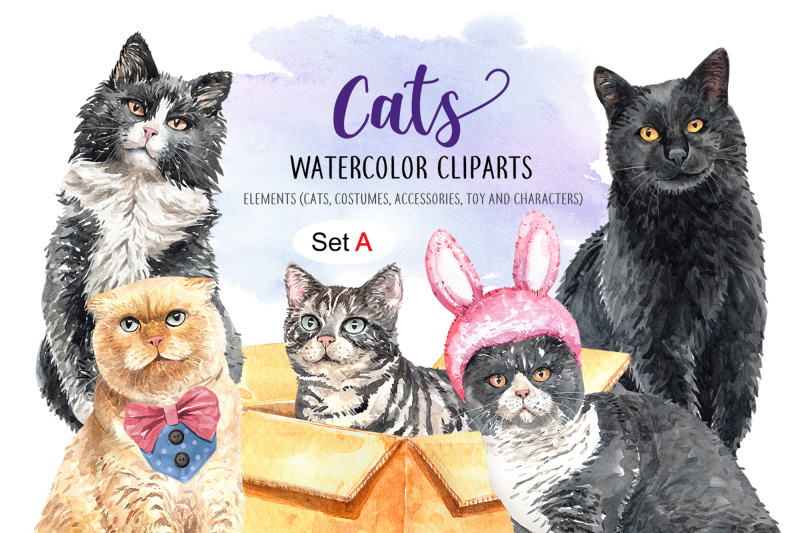 cat-lover-watercolor-cliparts-pet-watercolor