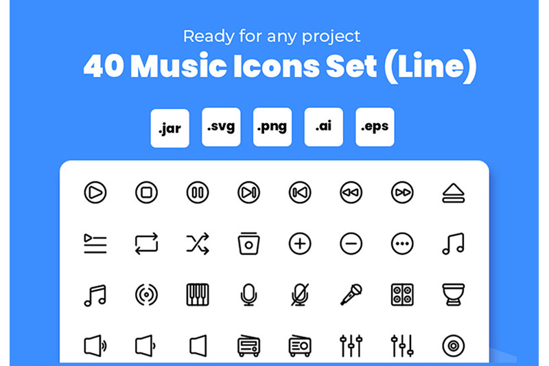 music-icon-set-line