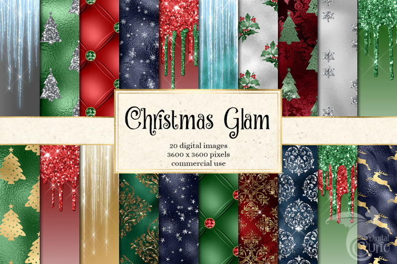 christmas-glam-digital-paper