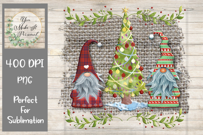 christmas-gnomes-on-burlap-background