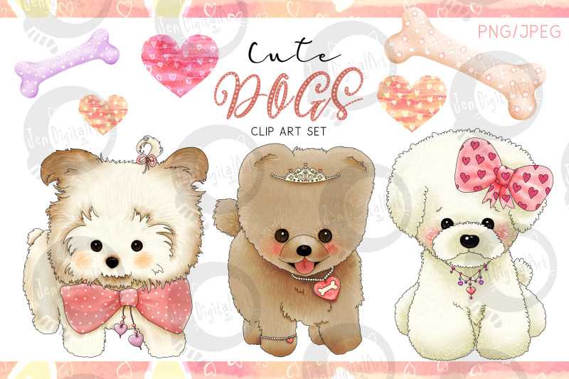 cute-dogs-designer-clip-art-set-png-jpeg-illustrations