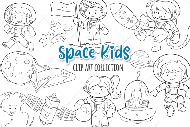 space-kids-digital-stamps