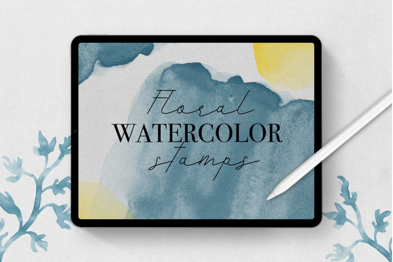 procreate-floral-watercolor-stamp-brushes
