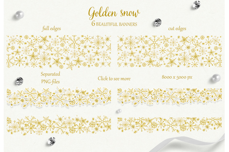 golden-snow-line-art-collection