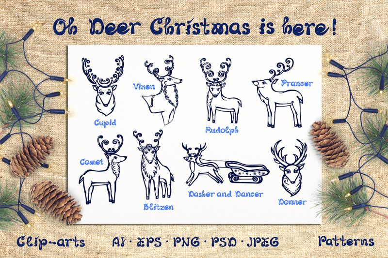christmas-deer-patterns-and-cards